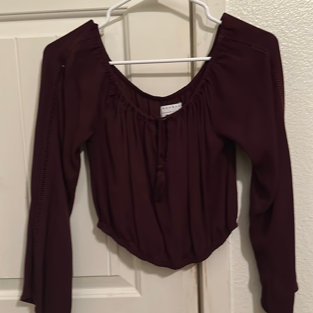 Marron cropped shirt